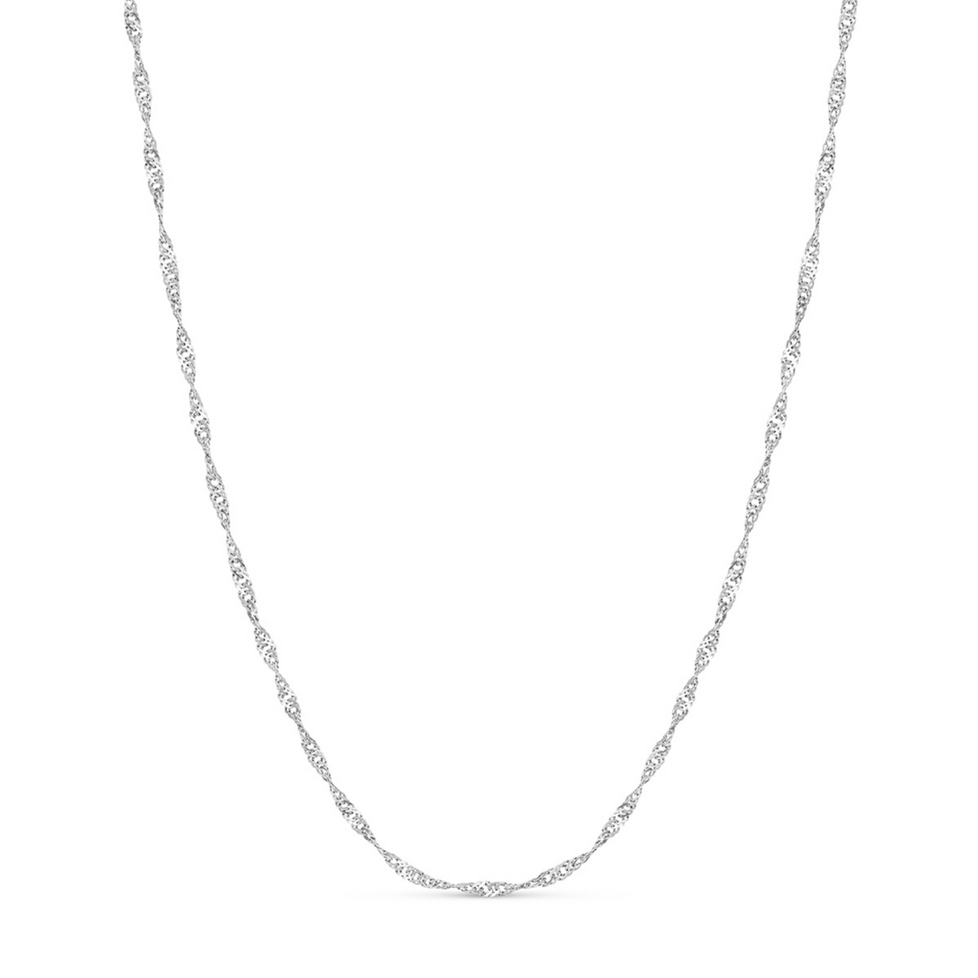 Twisted Chain Necklace (Silver)